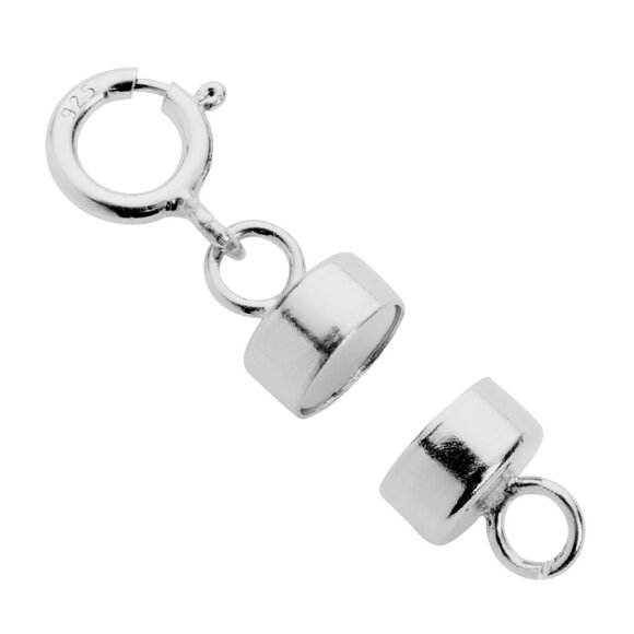 Magnetic Necklace Clasp Set Silver | 2 Pack | Easy On Off | Boutique New - Picture 8 of 13